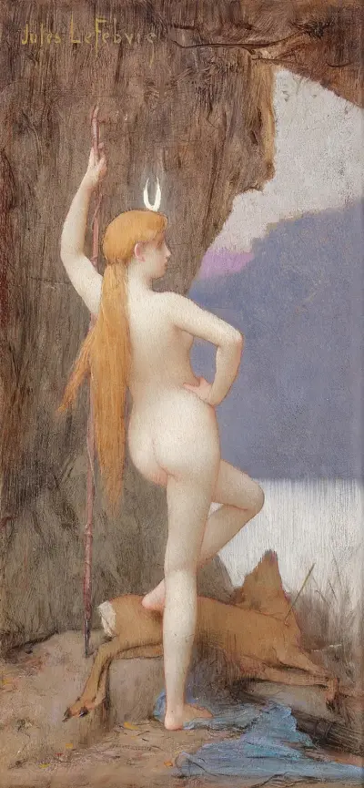 Diana, The Huntress av Jules Joseph Lefebvre
