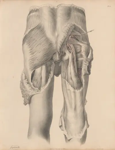The Arteries on the posterior surface of the Pelvis av Joseph Maclise