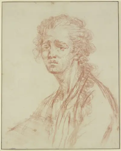 Bust of a man av Charles-Joseph Natoire