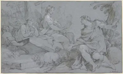 Jacob and Rachel at the Well av Charles-Joseph Natoire
