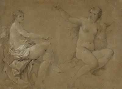Study of the nymphs av Charles-Joseph Natoire