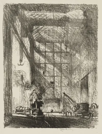Bringing in the Gun av Joseph Pennell
