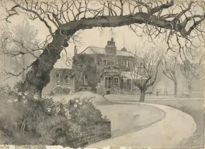 Chelsea Rectory av Joseph Pennell