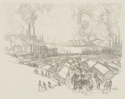 Five O’Clock av Joseph Pennell