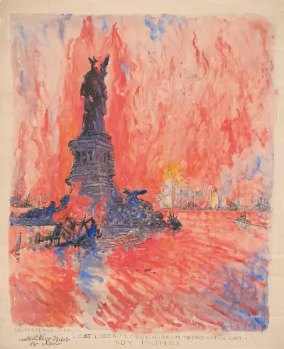 Lest liberty perish from the face of the earth av Joseph Pennell