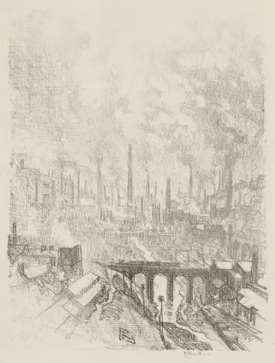 Munitions City, No. 1 av Joseph Pennell