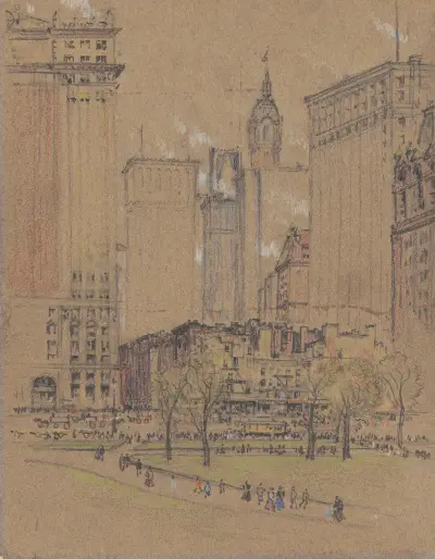 New York, det gamla och det nya av Joseph Pennell