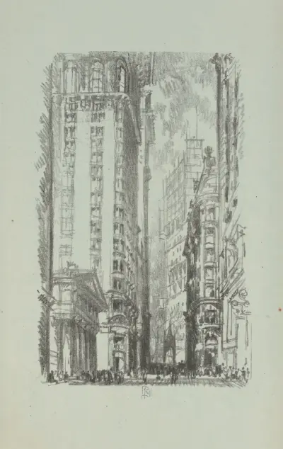 Pine Street av Joseph Pennell
