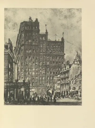 Queen Anne’s Mansions av Joseph Pennell