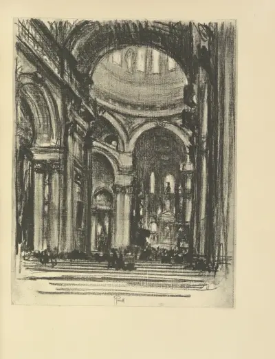 St. Pauls katedral, långhuset av Joseph Pennell