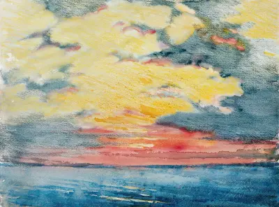 Solnedgång, Acapulco av Joseph Pennell