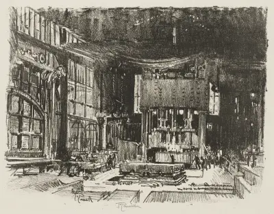 The Acolytes Preparing the Altar of the War God av Joseph Pennell