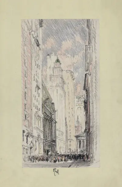 The Stock Exchange av Joseph Pennell