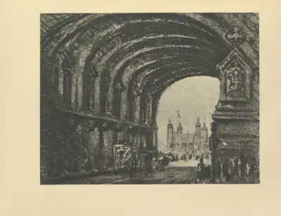 Tornet, från Tower Bridge av Joseph Pennell
