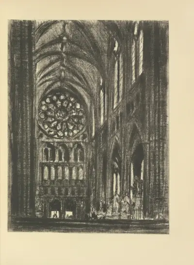 Tvärskeppet, Westminster av Joseph Pennell