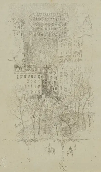 Union Square av Joseph Pennell