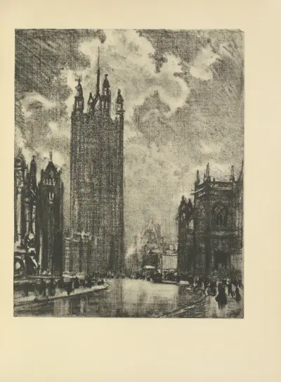 Victoria Tower av Joseph Pennell