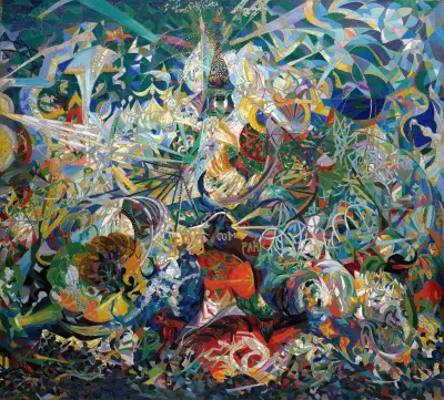 Battle of Lights, Coney Island, Mardi Gras av Joseph Stella