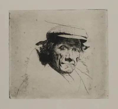 Man with Cap and Fur Collar av Joseph Stella