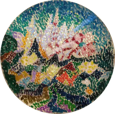 Pointillist Abstraction (Flowers) av Joseph Stella