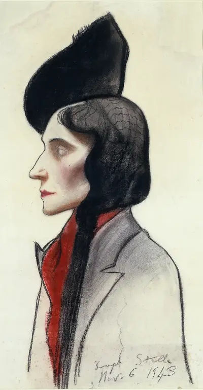 Portrait of Clara Fasano, 1943 av Joseph Stella
