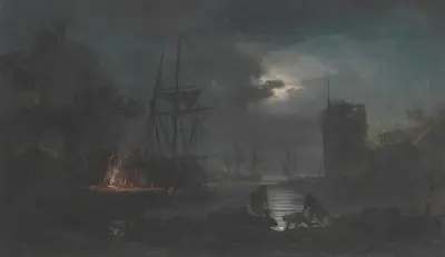Månsken av Claude-Joseph Vernet