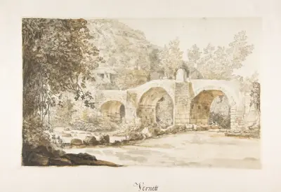 Ponte Acquoria av Claude-Joseph Vernet