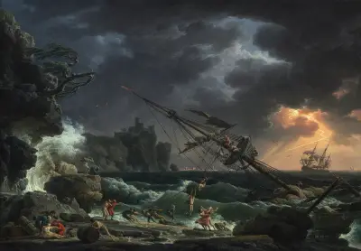 Skeppsbrottet av Claude-Joseph Vernet
