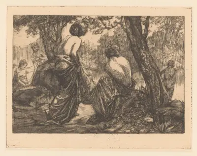 Badande kvinnor av Johannes Josephus Aarts