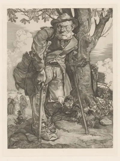 Tiggare med krycka av Johannes Josephus Aarts