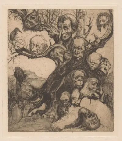 Träd med fantastisk krona av Johannes Josephus Aarts