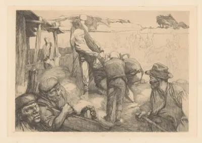 Bouwarbeiders av Johannes Josephus Aarts