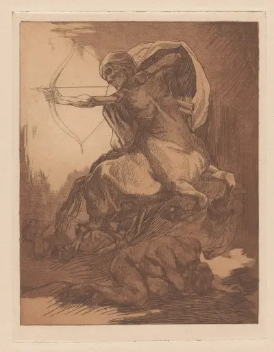 Śmierć jako centaur z łukiem i strzałą, Johannes Josephus Aarts