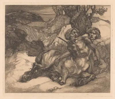 Gewonde centaur av Johannes Josephus Aarts