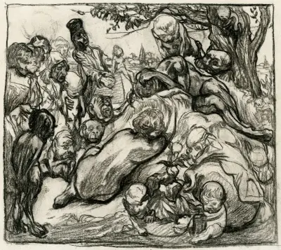 Figurer under ett träd av Johannes Josephus Aarts