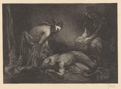Judith med Holofernes huvud och kropp av Johannes Josephus Aarts