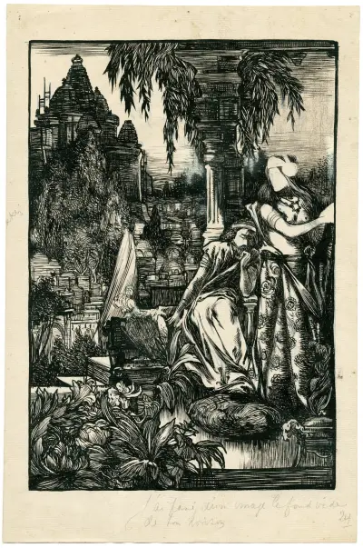 Man och kvinna på östlig kyrkogård av Johannes Josephus Aarts