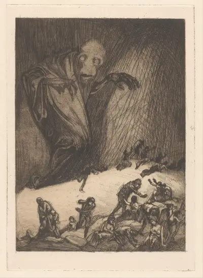 Monster med flyende människor av Johannes Josephus Aarts