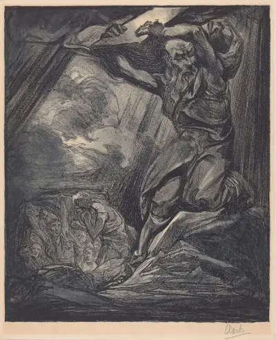 Mose krossar lagtavlorna av Johannes Josephus Aarts