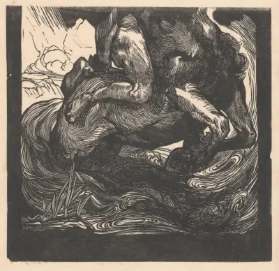 Nedre halvan av en centaur av Johannes Josephus Aarts