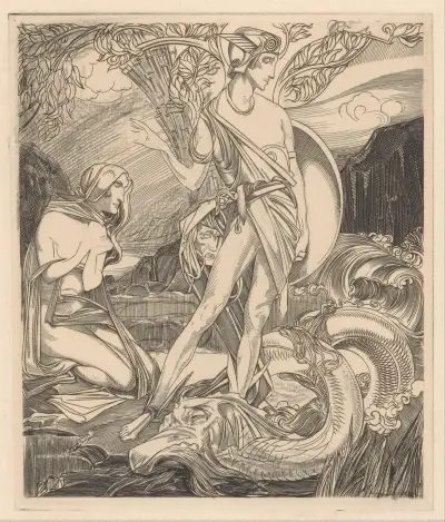 Perseus och Andromeda av Johannes Josephus Aarts