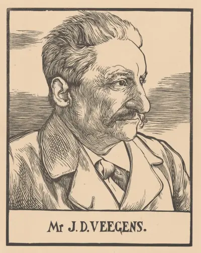 Porträtt av Mr. J.D. Veegens av Johannes Josephus Aarts