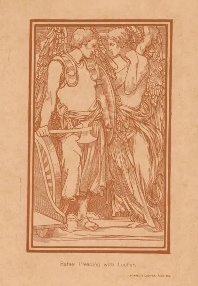 Rafael som ber till Lucifer av Johannes Josephus Aarts