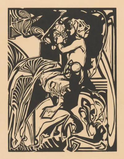 Sater med druvklase av Johannes Josephus Aarts