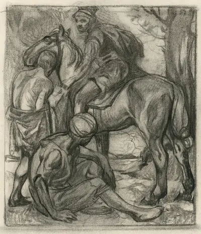 St Martin och tiggaren av Johannes Josephus Aarts