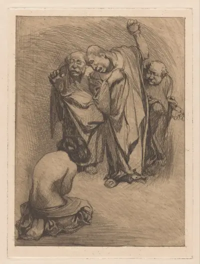 Stening av en kvinna av Johannes Josephus Aarts