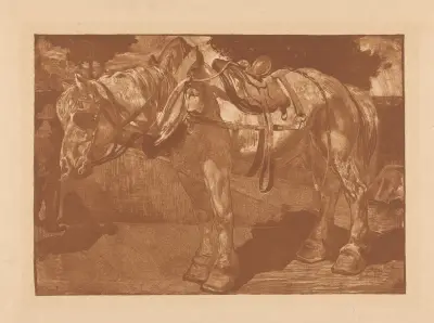 Trekpaard av Johannes Josephus Aarts