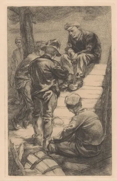 Fem arbetare av Johannes Josephus Aarts