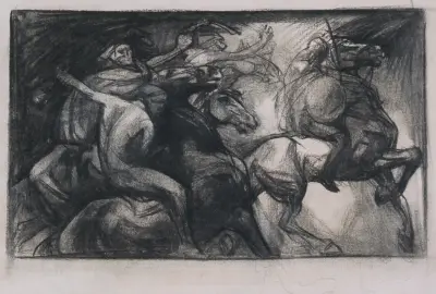 Ryttare till häst av Johannes Josephus Aarts