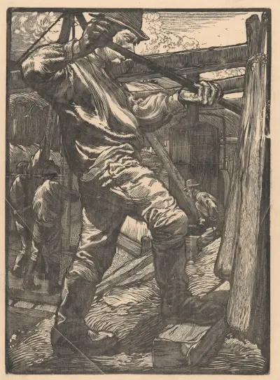 Arbetare som vrider sig av Johannes Josephus Aarts